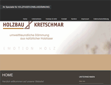 Tablet Screenshot of holzbau-kretschmar.de